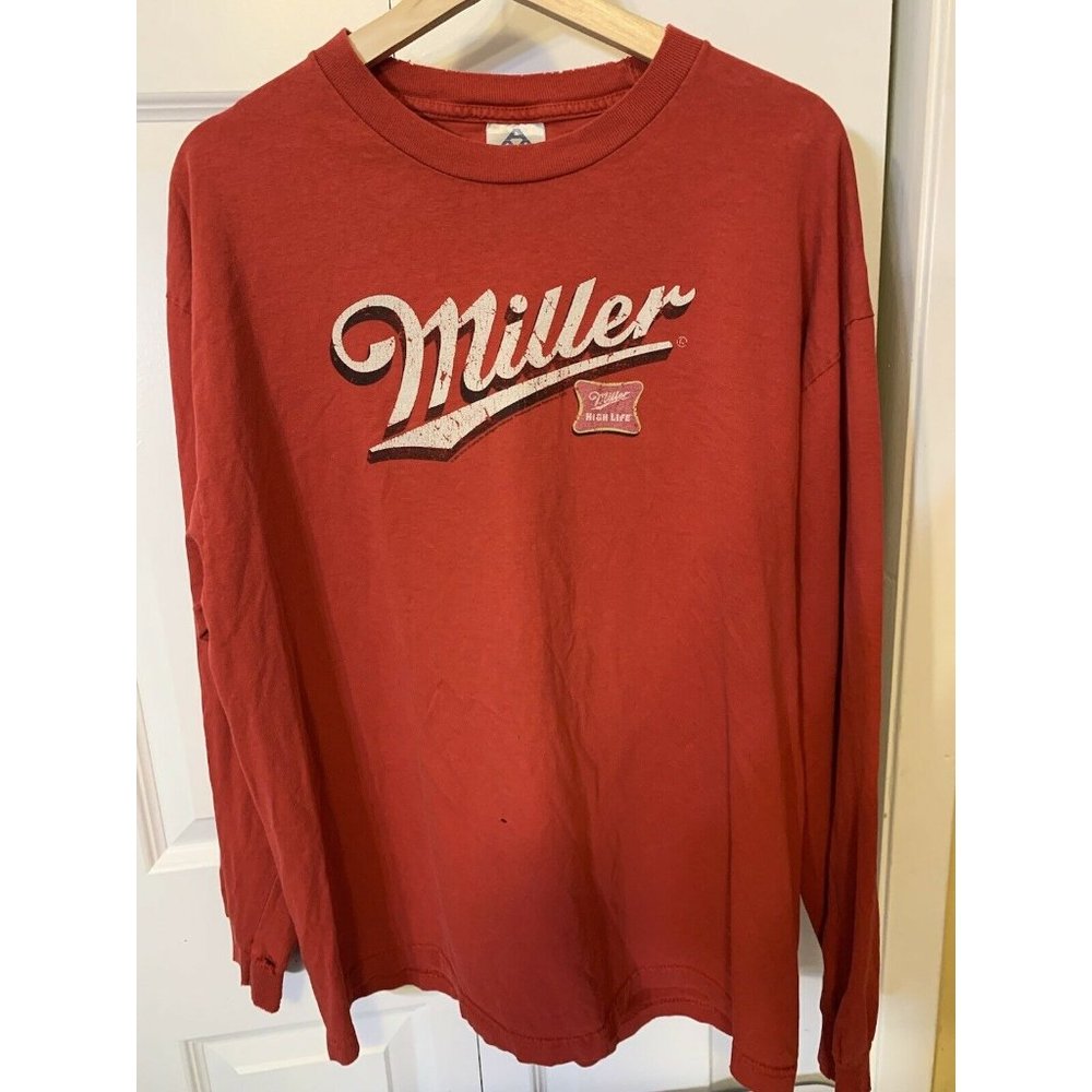Vintage distressed Miller Beer High Life‎ Men’s Sz XL Long Sleeve T-Shirt